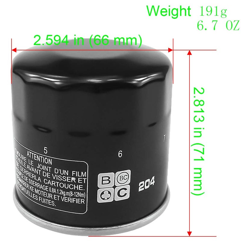 Cyleto Oil Filter for HONDA GL1800 GOLDWING 1800 2001-2005 AIRBAG 2007-2016 VTX 1300 1300C 1300R 1300S VTX 1800 1800C 1800R CBR 1000RR 500R 600 650F 900RR CTX 1300 - Image 2